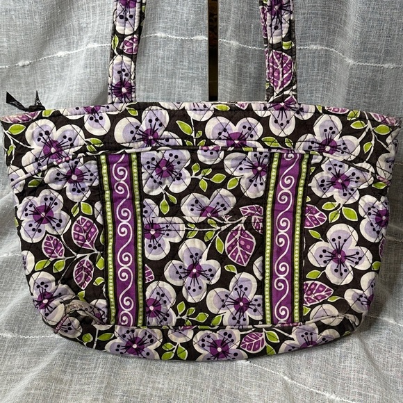 Vera Bradley Plum Petals Designer Little Betsy Bag PRELOVED w/callouts Fall 2011 - Picture 3 of 13